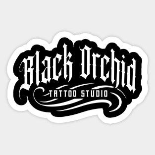 Black orchid tribal Sticker